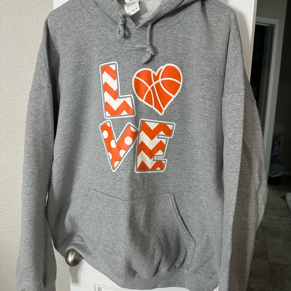 Gildan Gray Basketball Hoodie